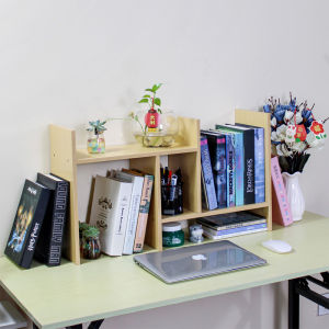 Student Desk Bookshelf Multi-layer Reading Corner Simple Dormitory Office Table Book Stand Rack Extendable Storage Organization