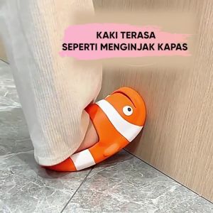 Sandal Nemo Wanita Pria Lucu Ikan Anak Sendal Jelly Premium Empuk Anti Slip Pakai Bermain Bepergian