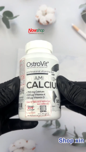 Viên Uống Canxi OstroVit Vitamin D3 K2 Calcium Giúp Xương Răng Chắc Khỏe Hạn Chế Giòn Xương Xốp Xương Ngăn Ngừa Loãng Xương Hộp 90 Viên