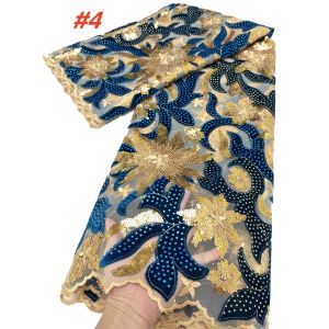 Vải Ren Nhung Châu Phi Cao Cấp Dành Cho Trang Phục Dự Tiệc Nữ Thêu Tay Nigeria Pháp Chất Liệu Cưới Thời Trang Phong Cách 2025