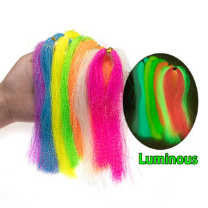 3-7packs Luminous Crystal Flash Fly Tying Materials Lumo Flashabou Holographic Tinsel String Jig Hook Lure Strands
