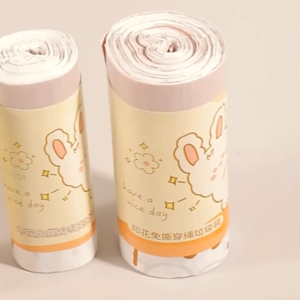 1 Roll (60PCS/ROLL) Rabbit Drawstring Garbage Bag | Tear-Free Cartoon Rubbish Bag Beg Sampah Tali Serut 抽绳垃圾袋