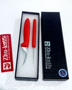 Pisau ukir buah gagang merah/pisau putri/Kom kom