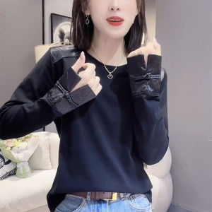 Chinese Style Embroidered Long Sleeve T-Shirt for Women