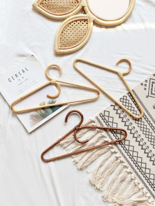 Handcrafted Natural Bamboo Wicker Clothes Hanger for Room Closet Hotel Accommodation Storage Organization Wooden Hanger