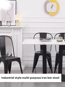 Minos Ins Style Minimalist Stool Plastic Chair Stackable Dining Chair Outdoor Cafe Chair Family Dinner Chair