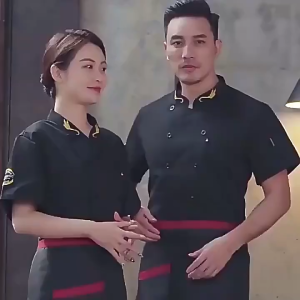 Ready Stock Chef Uniform For Men/Women Short Sleeve Chef Jacket Summer Cotton Solid Color Breathable Dual Use Hotel Western Restaurant Kitchen Baker Cake Shop Chef Work Chef Coat