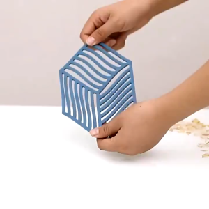 MEEDO Geometric Hollow Design Silicone Coaster cup mat Tea cup Mat pot holder kitchen tools use placemat underliner