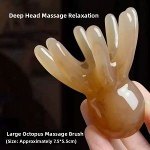 Portable Octopus Massage Comb Head Acupoint Therapy Scalp Scraper Wide Tooth Brushing Tool for Personal Care And Health