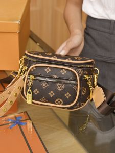 กระเป๋าคาดเอวสะพายข้างแฟชั่นสำหรับผู้หญิง 2024 กระเป๋าสะพายไหล่แบบอเนกประสงค์พิมพ์ลายลำลองขนาดเล็ก กระเป๋าคาดเอวแบบทันสมัยสำหรับผู้หญิง