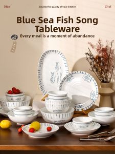 Beautiful Glazed Ceramic Tableware Set For Home