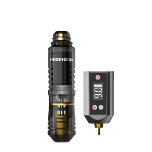 Poseidon | POSEIDON Tattoo Kit V6 Tattoo Pen Kit For Permanent Makeup Tattoo Machine Kit HM142 Black Tattoo Power Supply Tattoo Kit