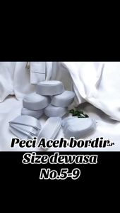 peci Aceh bordir /peci bordir putih/peci songkok dewasa muslim