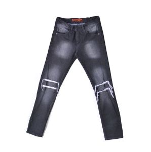Celana Jeans sobek bikers Blackwash bikers Ripped