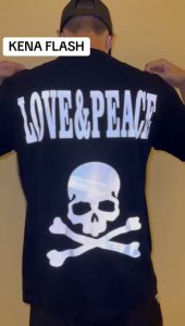 LOVE&PEACE SILVER NYALA - T-SHIRT DISTRO Lengan Pendek Pria