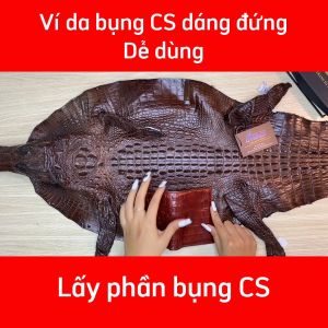 Ví cá sấu da bụng hông đẹp nhẹ nhàng. Dáng đứng trẻ trung!