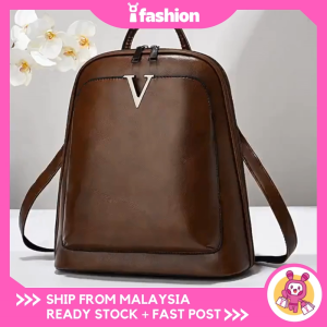 iFASHION 2300 Women Fashion Travel PU Backpack College Student Schoolbag Beg Galas Perempuan
