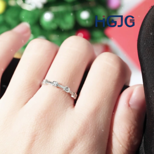 Nhẫn Bạc Nữ HGJG Đính Đá Phong Cách Cá Tính Nhẫn Bạc Nữ 925 Sáng Màu Đeo Hằng Ngày An Toàn Da Tay
