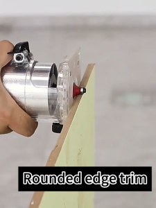 REAIM Industrial Grade 800W 220V Electric Palm Router Wood Edge Trimmer Heavy Duty with Router Bits Kit for Professional Carpentry Wood Grooving Edge Trimming