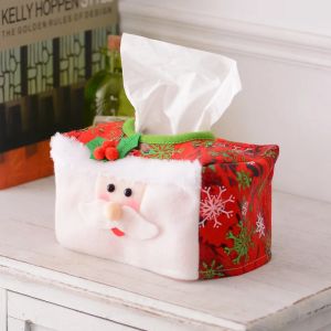 New Belt/Clover Pattern Merry Christmas tissue box cover Christmas home decoration Creative napkin holder 5 Styles for choice