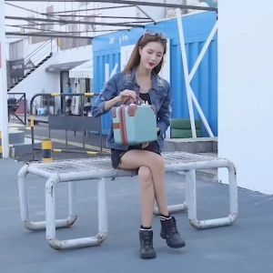 Smile Bird ABS + PC Koper 14 inch Mini Beauty Case tas 12 inch make up koper Kosmetik Premium Bahan Semi Aluminium Anti Gores