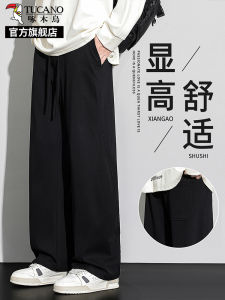 Quần Dài Nam Màu Đen Ống Đứng Thể Thao Thường Ngày Mùa Thu Đông Quần Dài Ống Rộng Thoải Mái Thoáng Khí Quần Dài Nam