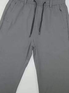 Mens long pants ice silk elastic pockets cropped pants sports pants casual pants