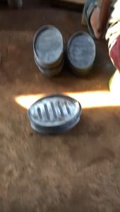 Dapur Logam  Cast Iron / Hot Plate Steak Model Oval Bergaris Besar