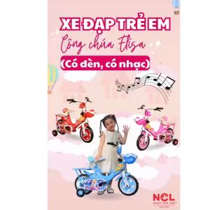 Xe Đạp Trẻ Em Vinatoy 14 inch K119 Elisa cho bé 2-4 tuổi - M1915-X2B