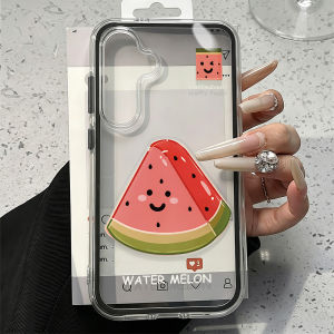 Watermelon Clear Phone Case For Samsung A57 A17 A37 A07 S26 Ultra S25 S24 A56 A36 A26 A16 2 IN 1 Transparent Shockproof Cover