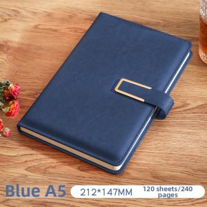 Thick Business Leather Notebook B5 Creative Clip
