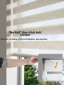 No-rope Pull Soft Screen Curtains Light-blocking and Sun-shading