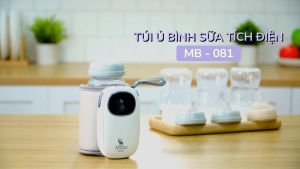 (HỏaTốc1h) Túi ủ bình sữa tích điện di động Moaz BéBé MB081 điều chỉnh nhiệt độ có đèn đêmTúi hâm sữa Moaz BéBé Mb-081