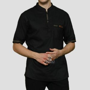 Baju koko pria abu hitam panjang putih polos santri kemeja koko yodha muslim casual anak laki laki