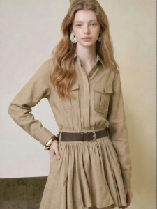 Waist Cinching Slim Fit Utility Dress