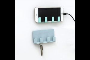 Wall Holder Phone Charging Holder Socket Charger / Remote Control Storage Box Practical Universal Wall Hanging