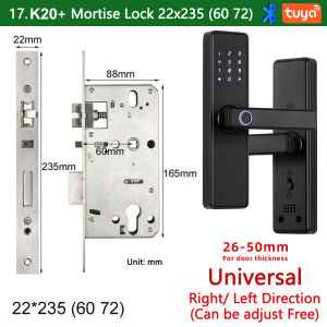 CDOK K20-Tuya Bluetooth Door Lock Multiple Unlocking Methods Suitable for Office/Apartment/B&B/Bedroom Doors