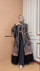 Lavenia Dress Brukat Pesta Premium BCB