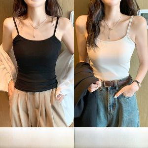 MiiOW | เสื้อชั้นในแบบสายเดี่ยวสีขาว Pure Cotton สำหรับผู้หญิง ไม่ต้องใส่ เสื้อกั๊กป้องกันแสง พร้อมแผ่นเสริมหน้าอก เสื้อชั้นในแบบสวมสบาย