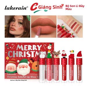 Bộ Son Bóng Đầy Màu Sắc Giáng Sinh 6 Chiếc Dưỡng Ẩm Lâu Dài Chống Thấm Nước Chăm Sóc Môi Dễ Dàng Thoa Men Quà Tặng Lý Tưởng Cho Kỳ Nghỉ Dành Cho Phụ Nữ