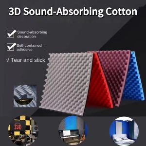 OKKFINE 50505cm High Density Acoustic Foam Panels Self Adhesive Wave Shaped Sound Proof Foam Comfortable Silent Acoustic Sponge Home
