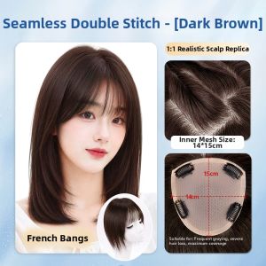 LOUIS FERRE | Lightweight Natural Real Hair Extension Topper Piece