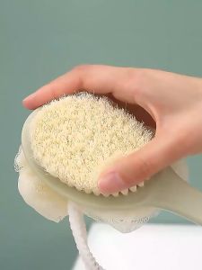 Body Bath Brush Massage/ Back Scrubber/ Long Handle Bath Shower 2 IN 1 搓澡神器洗澡刷子后背带浴花球刷长柄搓泥软毛沐浴刷搓背搓澡巾