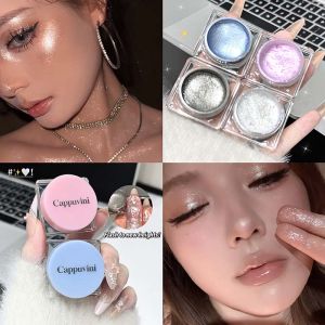 Liquid Gel Eyeshadow Pearl Glitter Body Highlighter Monochrome Diamond Shimmer Silkworm Brighten Highgloss Sequins Quick Drying