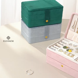 Hộp đựng trang sức cao cấp Eleanor Accessories nhiều ngăn có khóa phụ kiện trang sức 10190