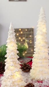 other | New Resin Mini Christmas Tree Tabletop Decoration Item Christmas Decoration Creative Night Light Small Christmas Gift Item