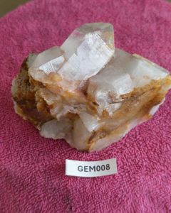 Quartz (Ferruginous/ Hematoid) Crystal Uncut White Yellow Brown Unpolished Raw Specimen GEM008 805 gram