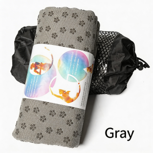 Non Slip Yoga Towel 72"x24" Microfiber Yoga Mat Cover with Silicone Grip Dots Ultra Absorbent Sweat-Proof Exercise Pilates Blan
