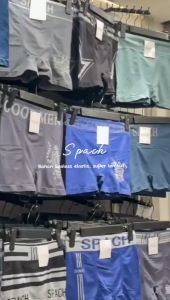 SPACH GOOD MEN M0010 | 6 pcs Boxer Seamless Motif Warna Random / Motif Harimau