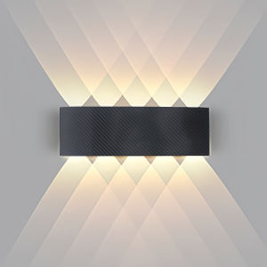 โคมไฟติดผนัง LED กลางแจ้งกันน้ําขึ้นลงแสงส่องสว่างในร่มบันได Garden Sconce Light พลาสติก 6W 10W AC110-220V